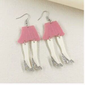 ⭐️❤️ FREE Legs Skirt Hipster Sparkle Shine Woman Body Artsy Chic Drop Earrings